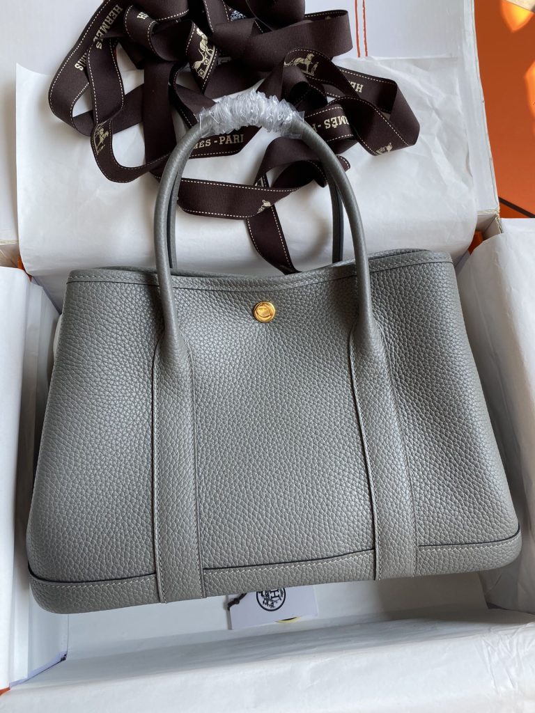 Garden Party 30 – Rain Cloud Grey / Imported TC Leather / Gold-Tone Hardware