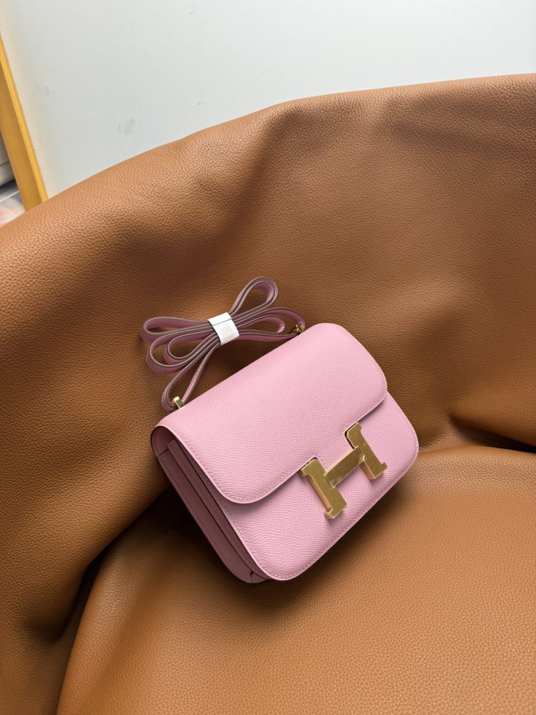 Constance — 19 cm — Mallow Purple — Epsom leather and lambskin
