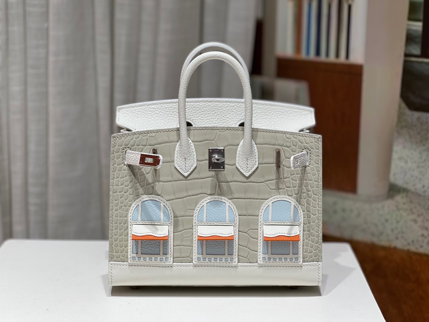 Birkin 20 cm House Bag – “First Snow” / Silver-Tone Hardware - 图片 4