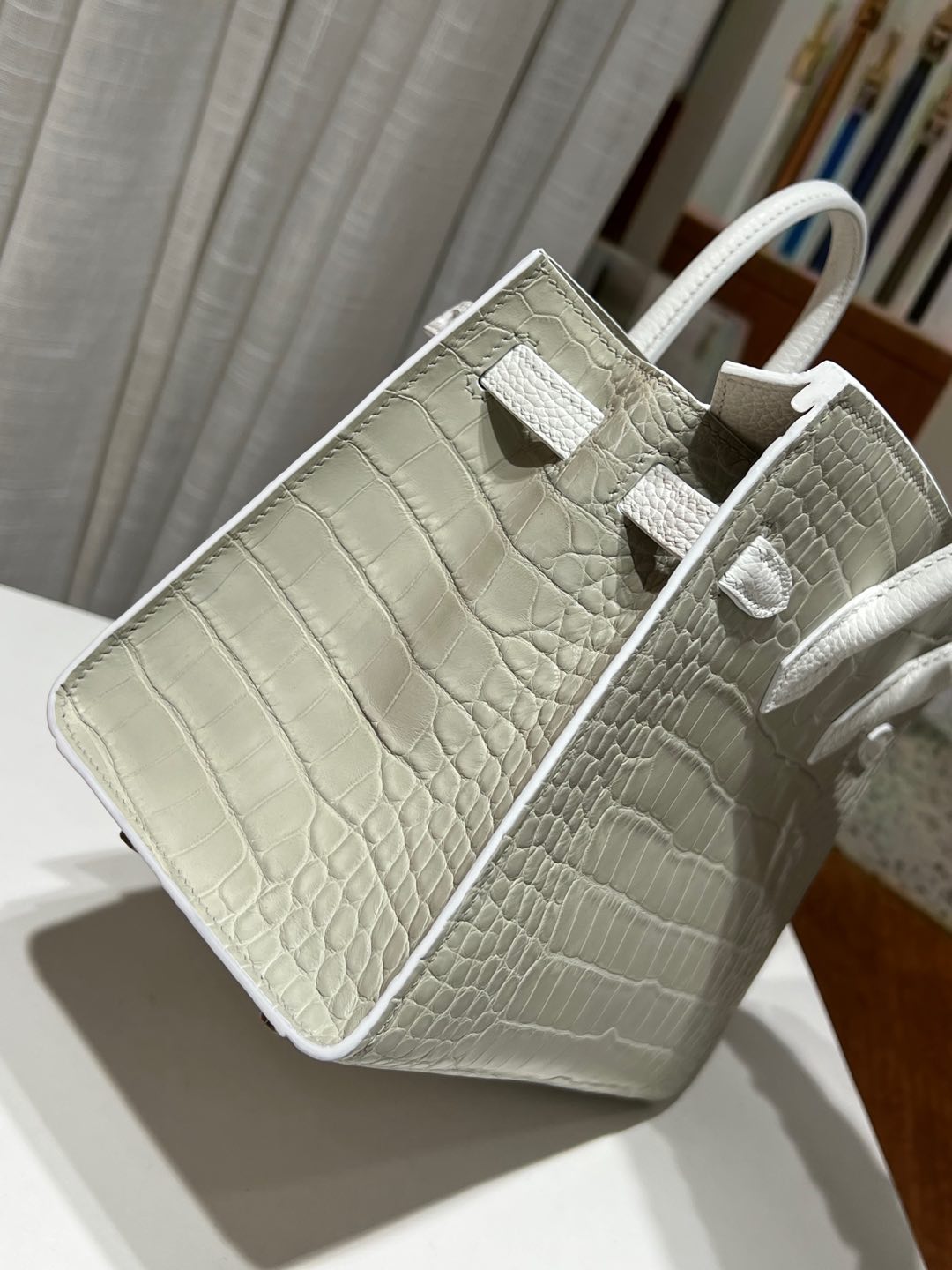Birkin 20 cm House Bag – “First Snow” / Silver-Tone Hardware - 图片 8