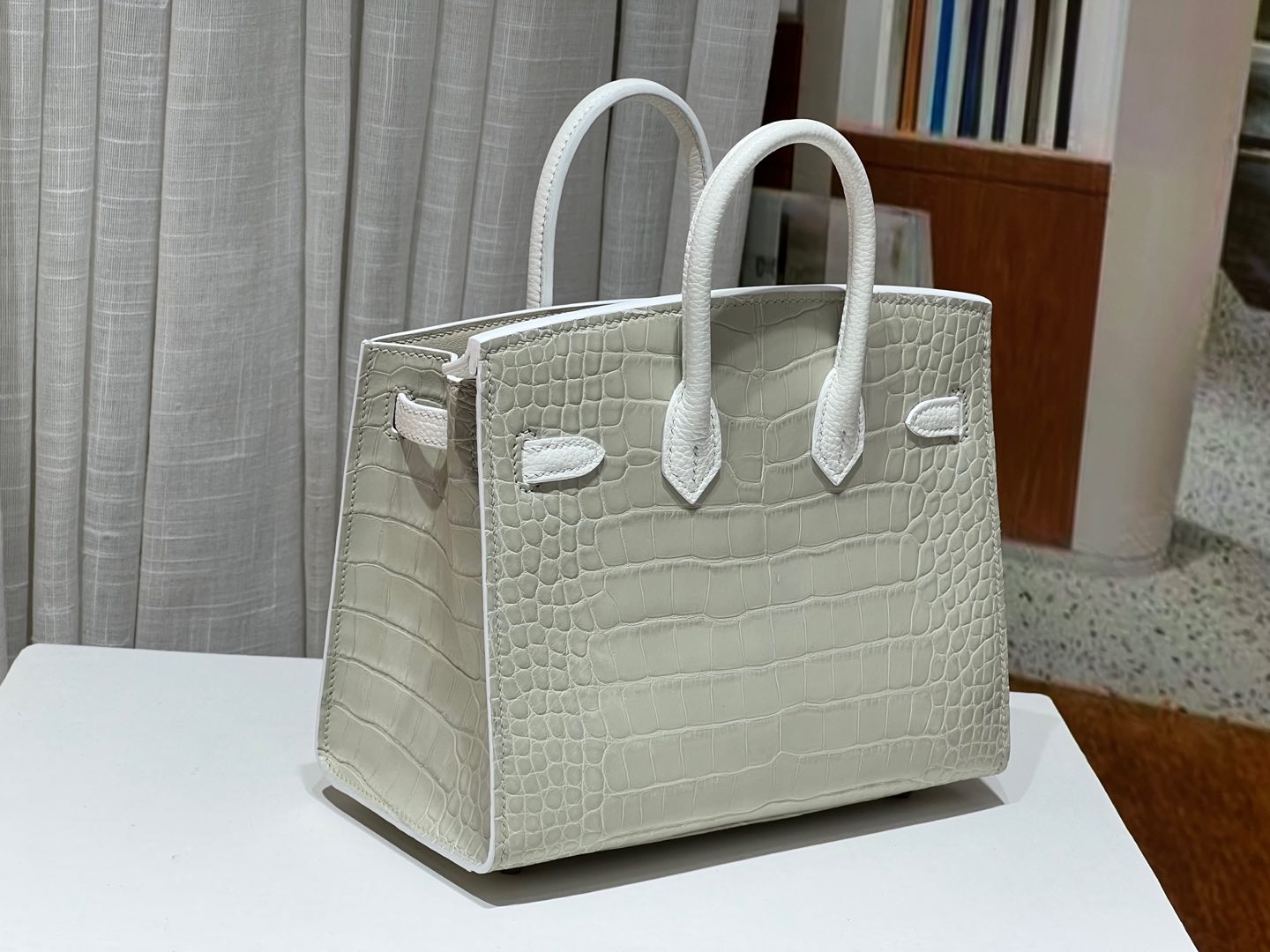 Birkin 20 cm House Bag – “First Snow” / Silver-Tone Hardware - 图片 6