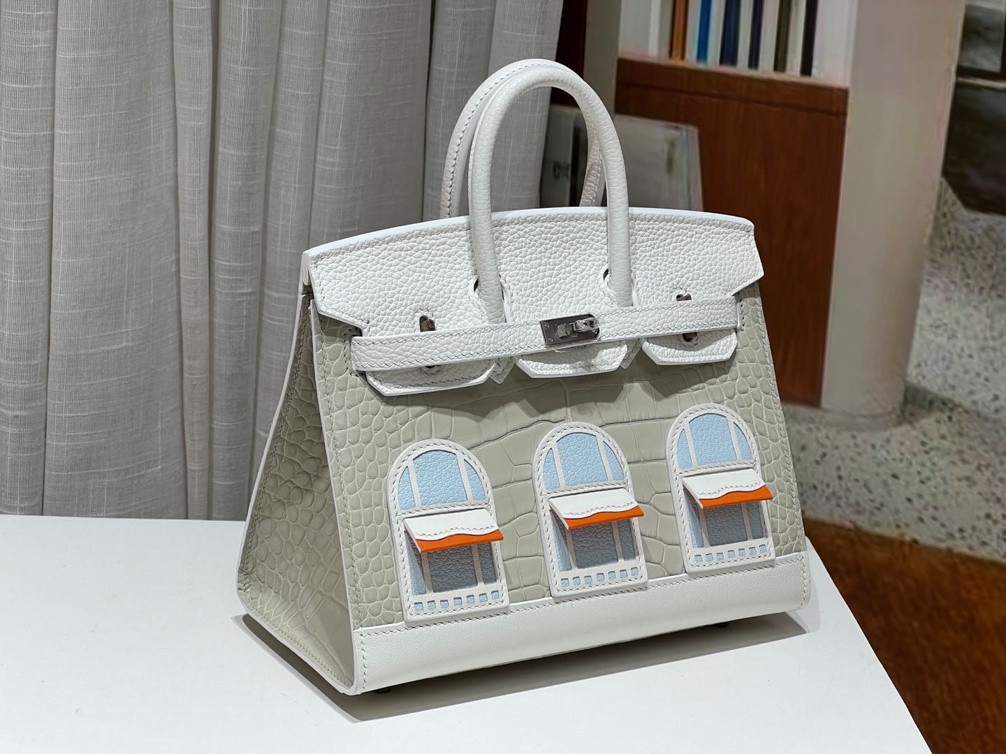 Birkin 20 cm House Bag – “First Snow” / Silver-Tone Hardware - 图片 3