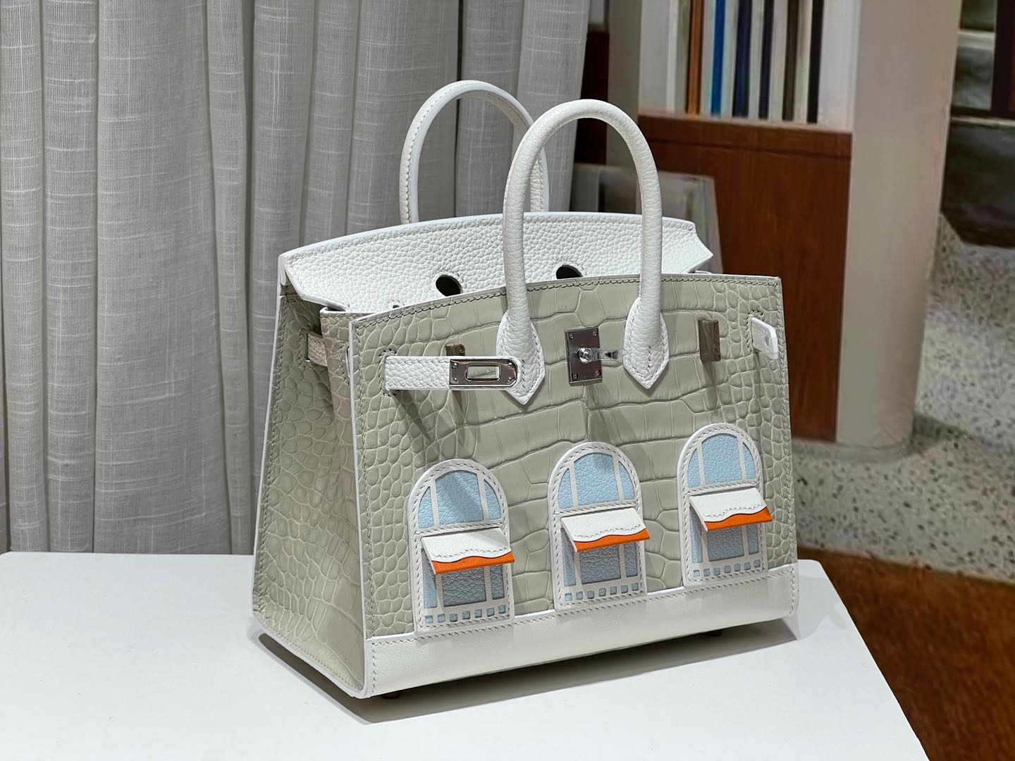 Birkin 20 cm House Bag – “First Snow” / Silver-Tone Hardware - 图片 5