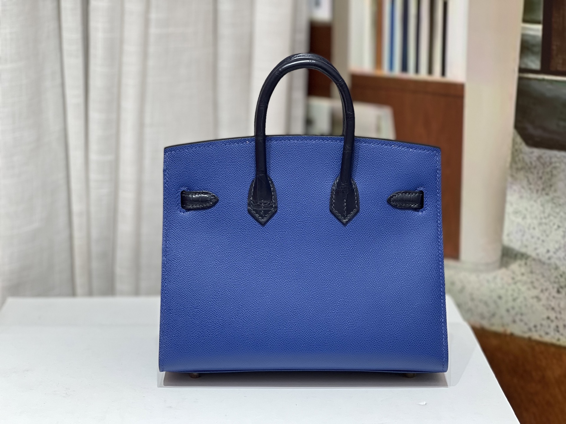 Birkin 20 cm House Bag – “Night” / Silver-Tone Hardware - 图片 2
