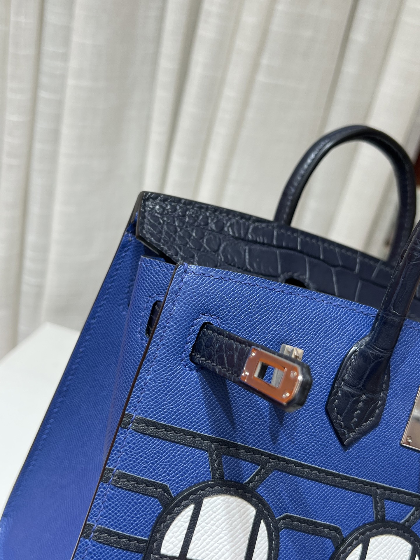 Birkin 20 cm House Bag – “Night” / Silver-Tone Hardware - 图片 6