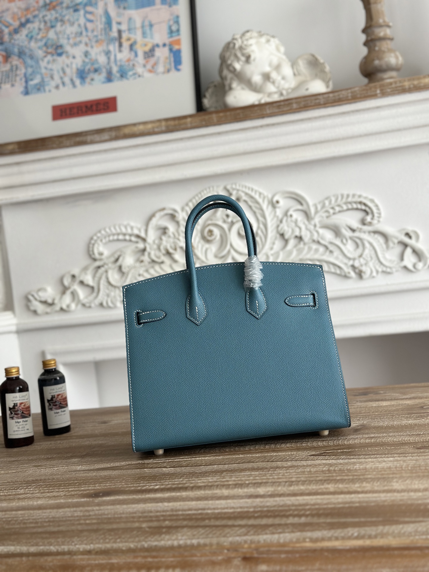 Birkin — 25/30 cm — Denim Blue — Epsom leather — Gold-tone or silver-tone hardware - 图片 3
