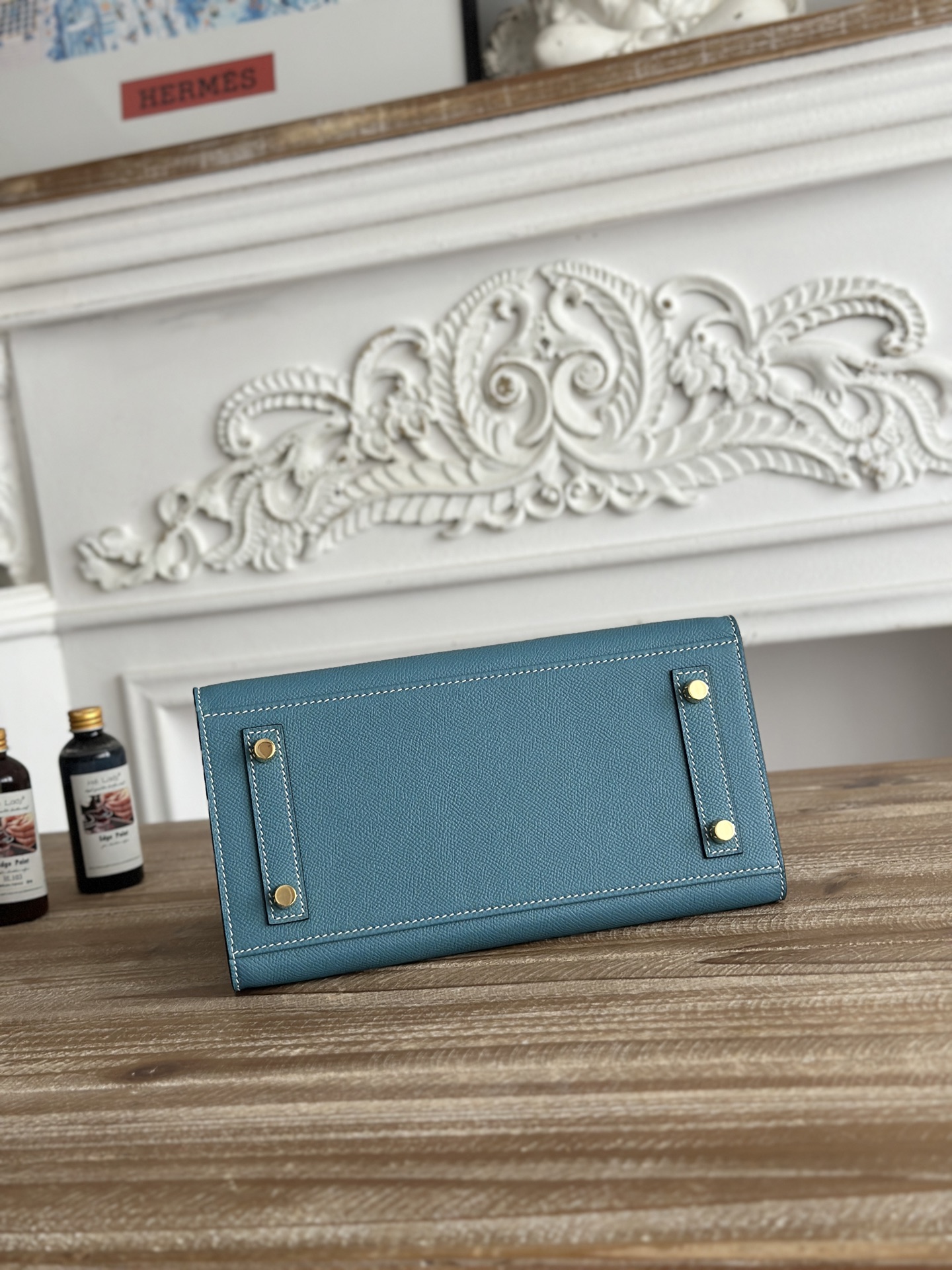 Birkin — 25/30 cm — Denim Blue — Epsom leather — Gold-tone or silver-tone hardware - 图片 4
