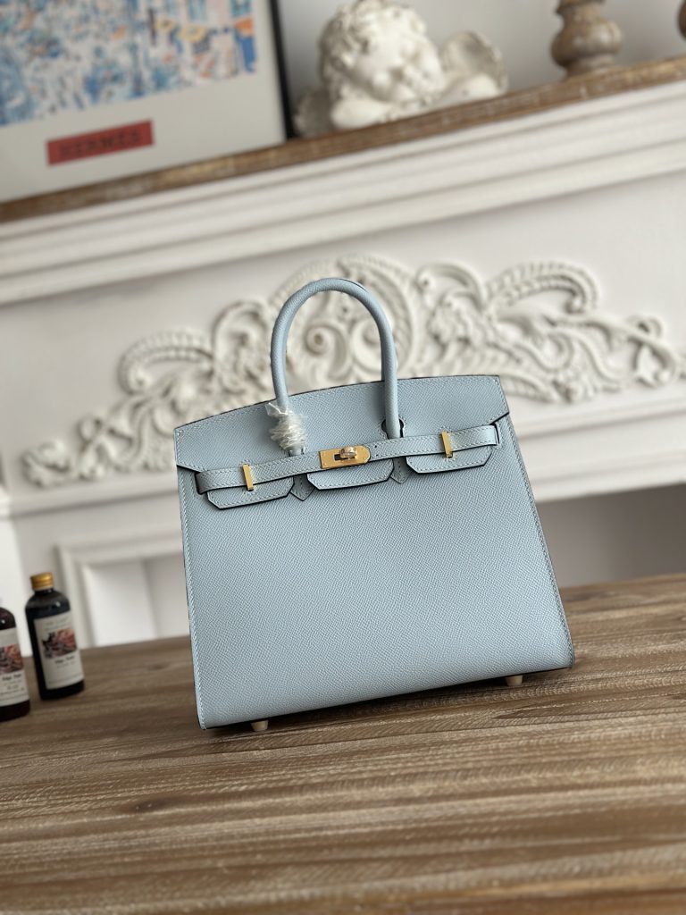 Birkin — 30 cm — Haze Blue — Epsom leather — Gold-tone or silver-tone hardware