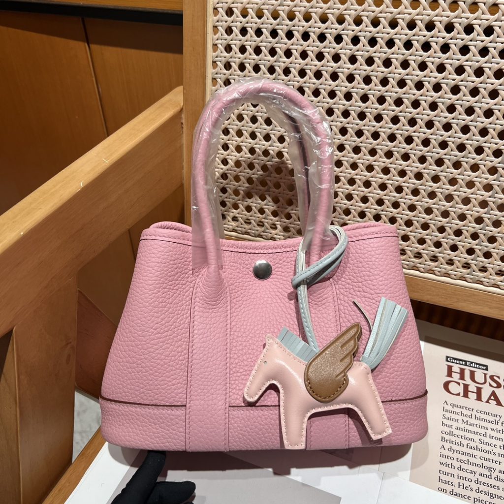 All-Leather Garden Party Mini – 23 cm / Sakura Pink