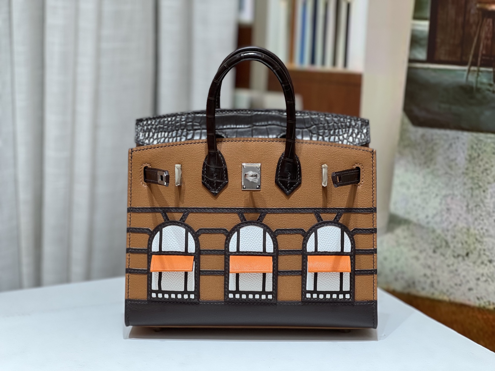 Birkin 20 cm House Bag – “Day” / Silver-Tone Hardware - 图片 4