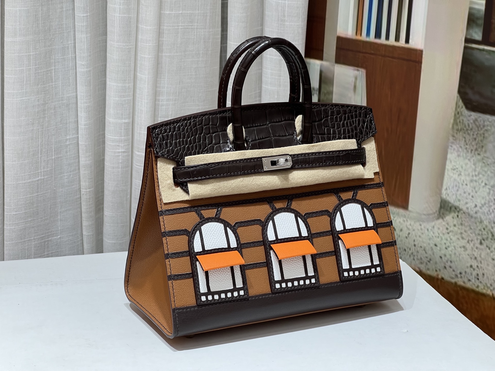 Birkin 20 cm House Bag – “Day” / Silver-Tone Hardware - 图片 2