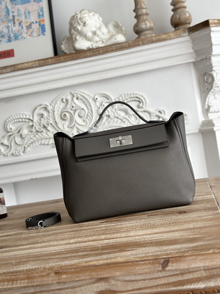 Kelly 24/24 — 29 cm — Tin Gray — Togo leather