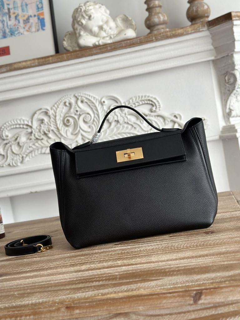 Kelly 24/24 — 29 cm — Golden Brown — Togo leather