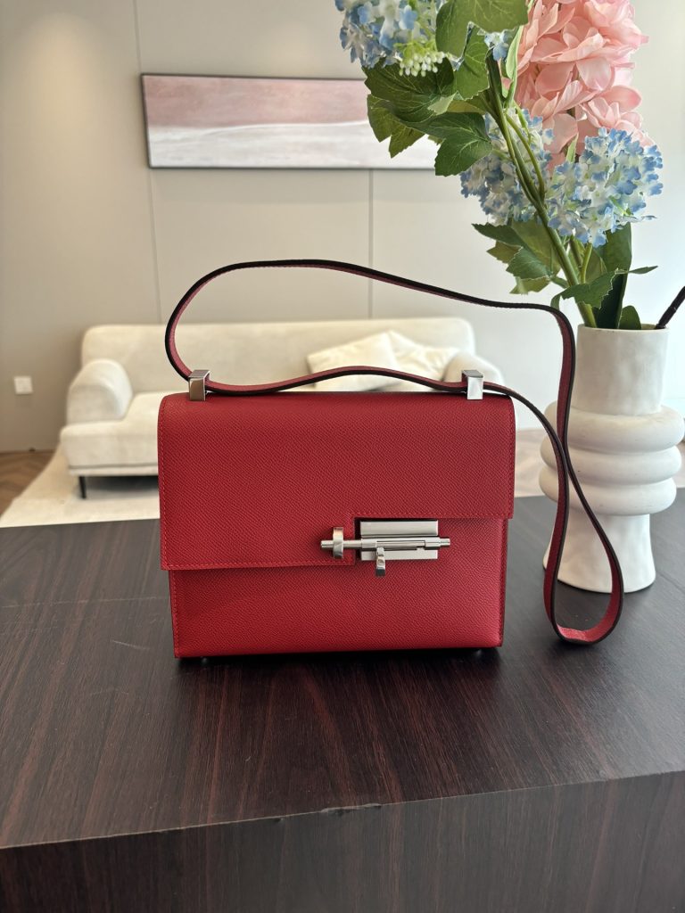 Verrou — 21 cm — Chinese Red — Epsom leather