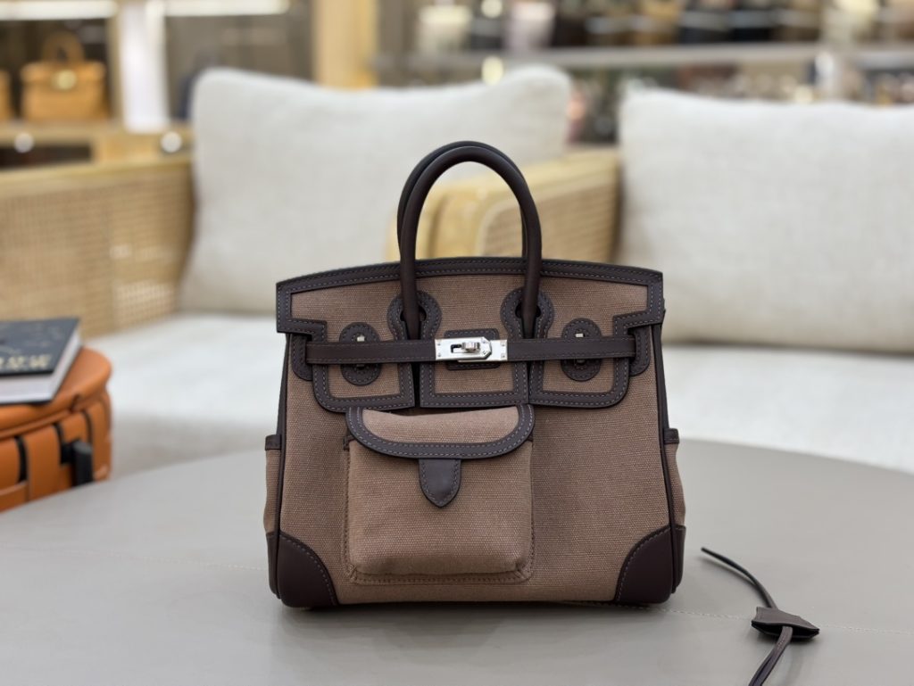 Cargo Birkin 25 cm – Mousse Grey and Bark