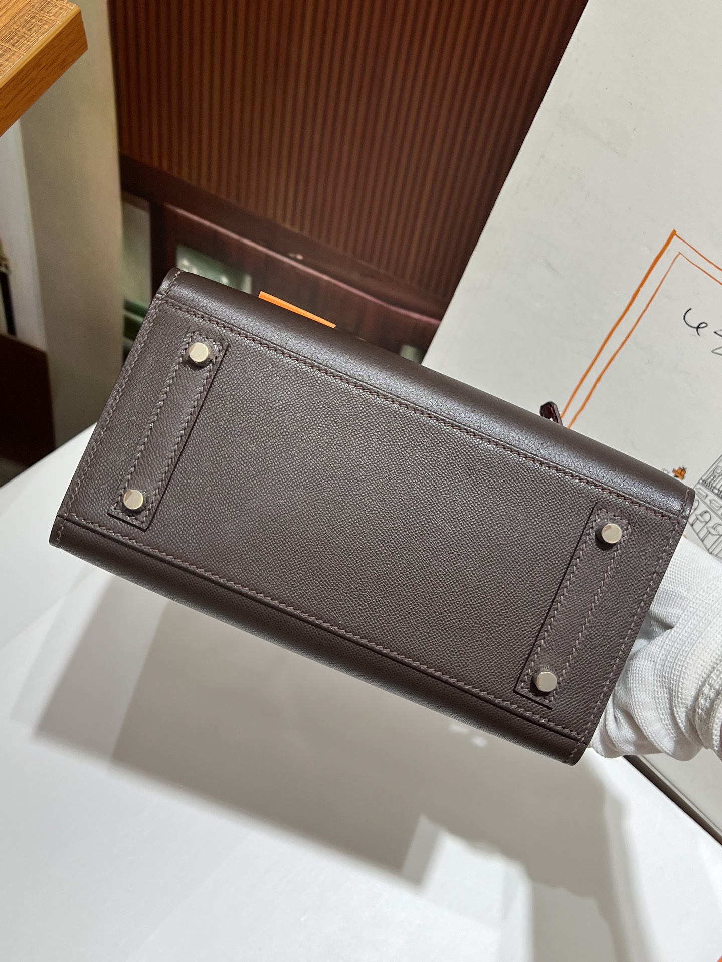 Birkin 20 cm House Bag – Wine Red / Silver-Tone Hardware - 图片 9