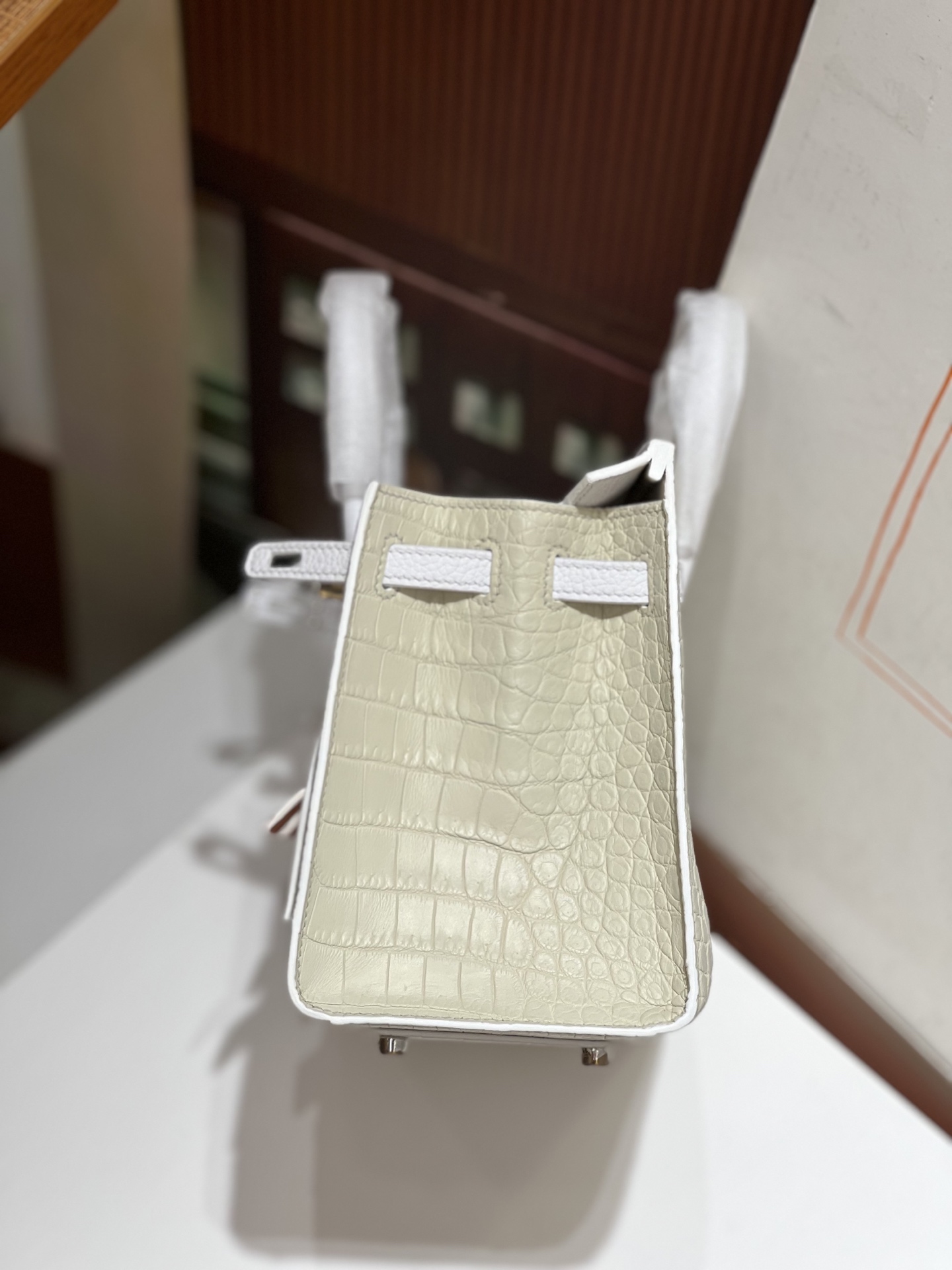 Birkin 20 cm House Bag – “First Snow” / Silver-Tone Hardware - 图片 8