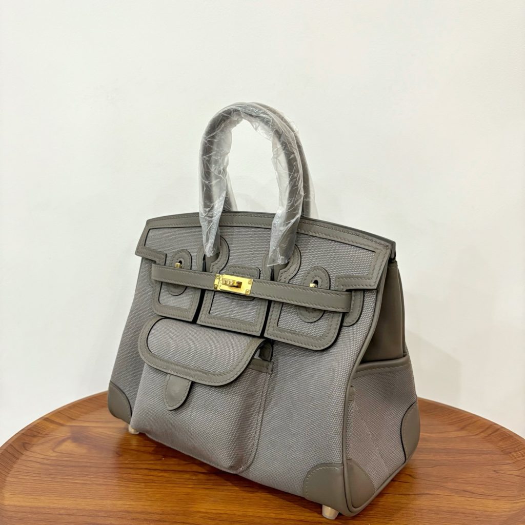 Birkin Cargo 25 cm – Pewter Grey / gold-tone hardware