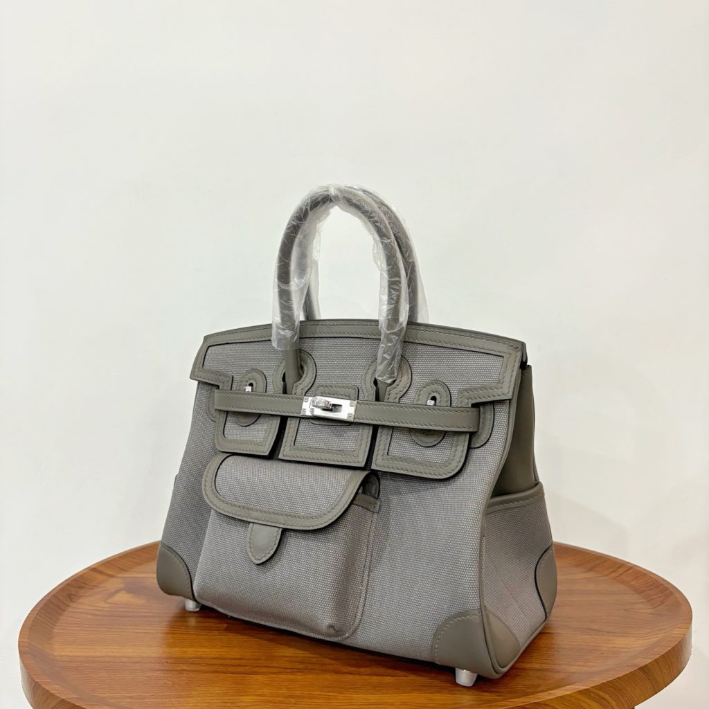 Birkin Cargo 25 cm – Pewter Grey / silver-tone hardware