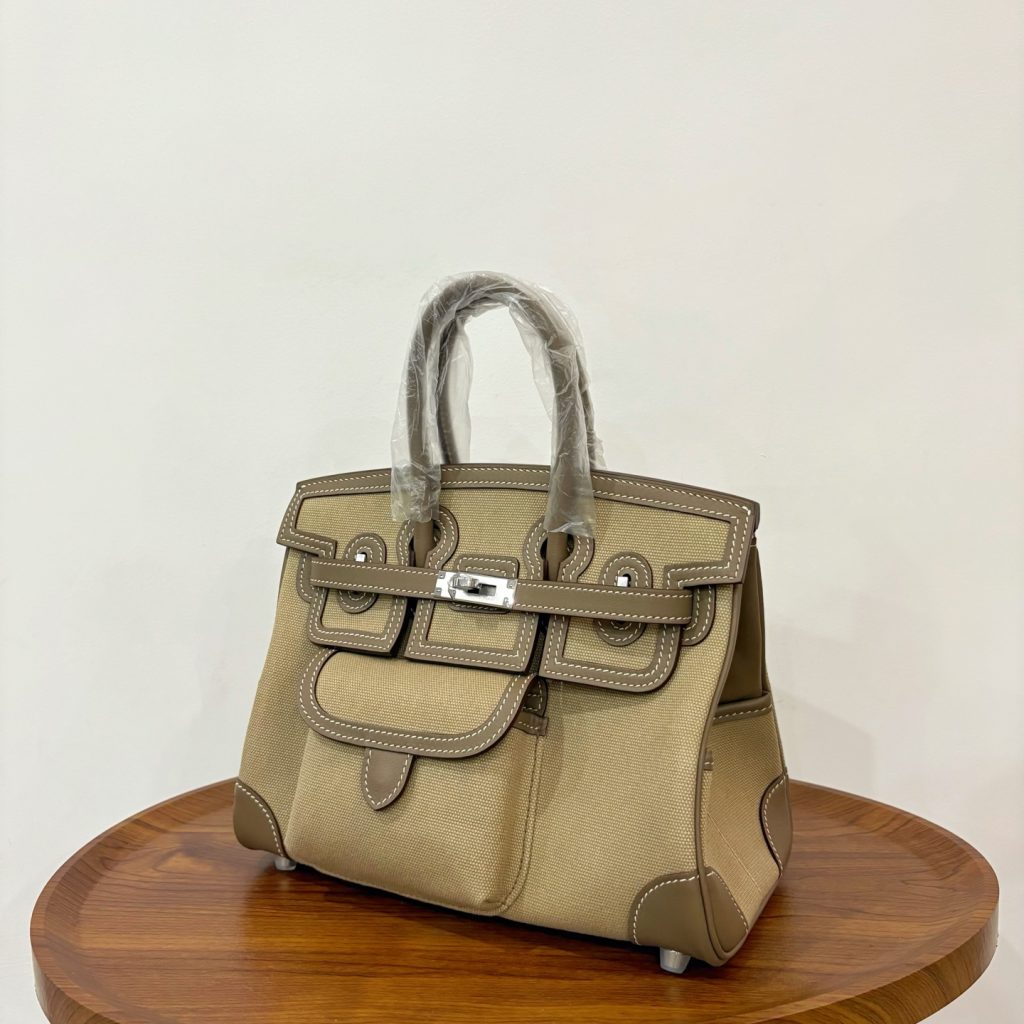 Birkin Cargo 25 cm – Elephant Grey / silver-tone hardware