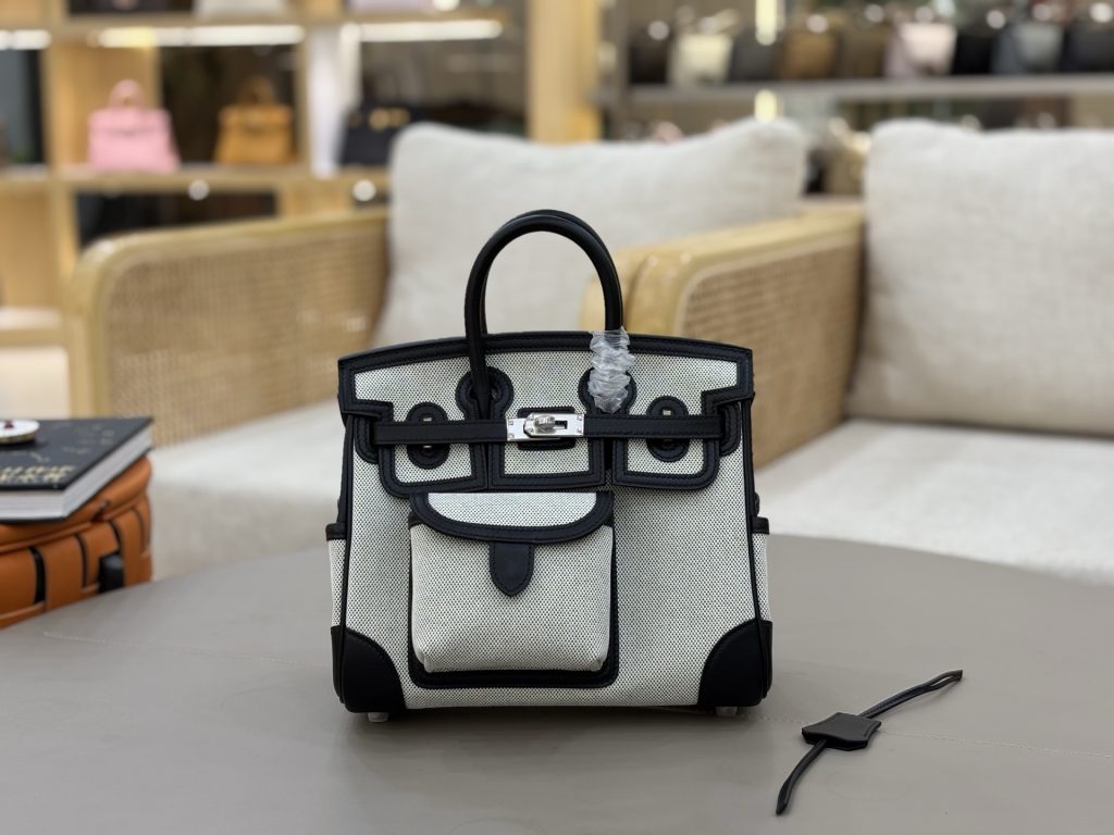 Cargo Birkin 25 cm – Black and White