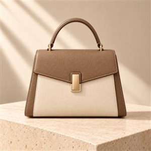 Kelly Colrmatic handbag on warm ivory limestone