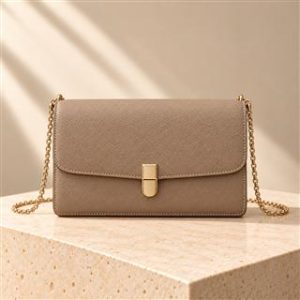 Kelly Woc handbag on warm ivory limestone