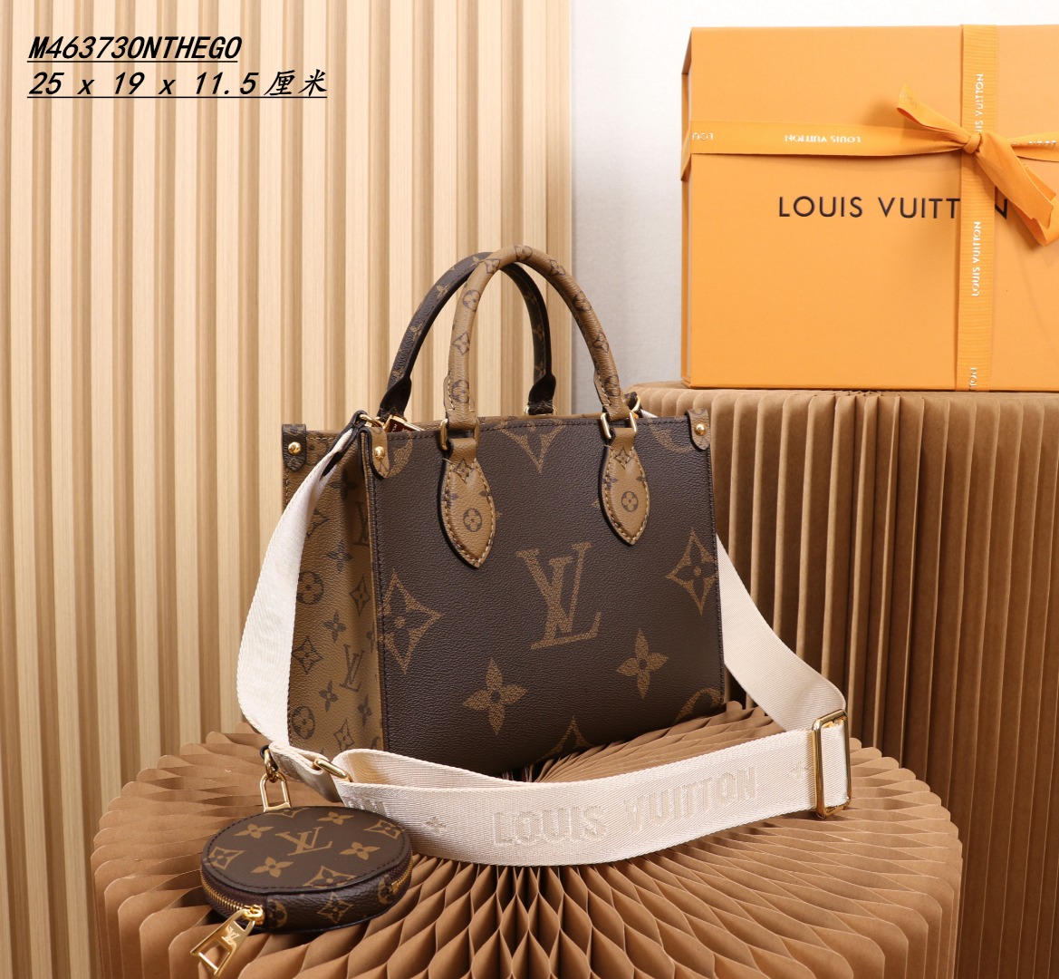 LV M46373 OnTheGo Small Bag | Monogram and Reverse Canvas - 图片 2
