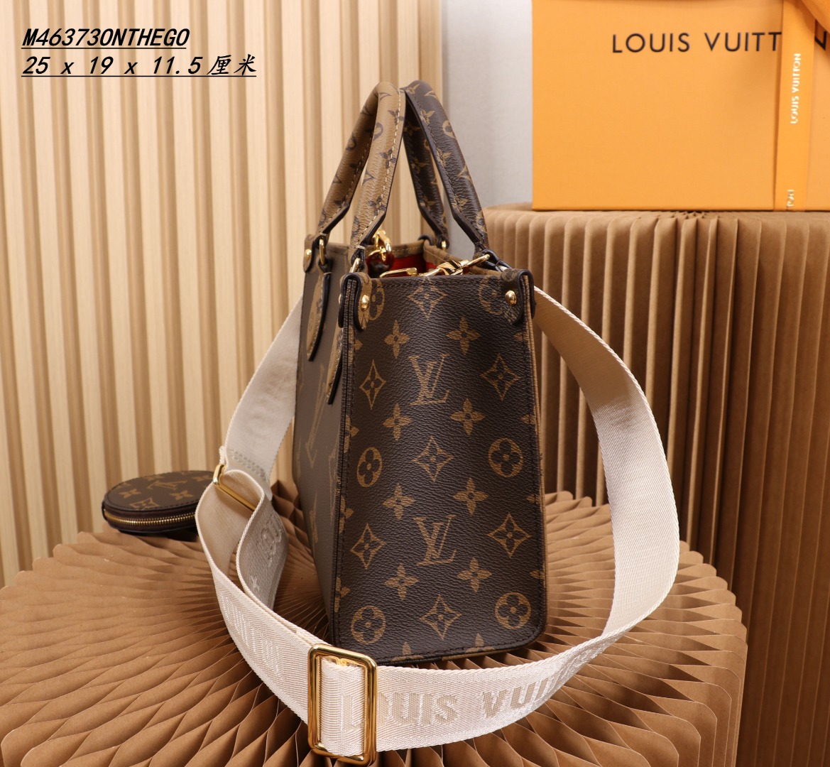 LV M46373 OnTheGo Small Bag | Monogram and Reverse Canvas - 图片 5
