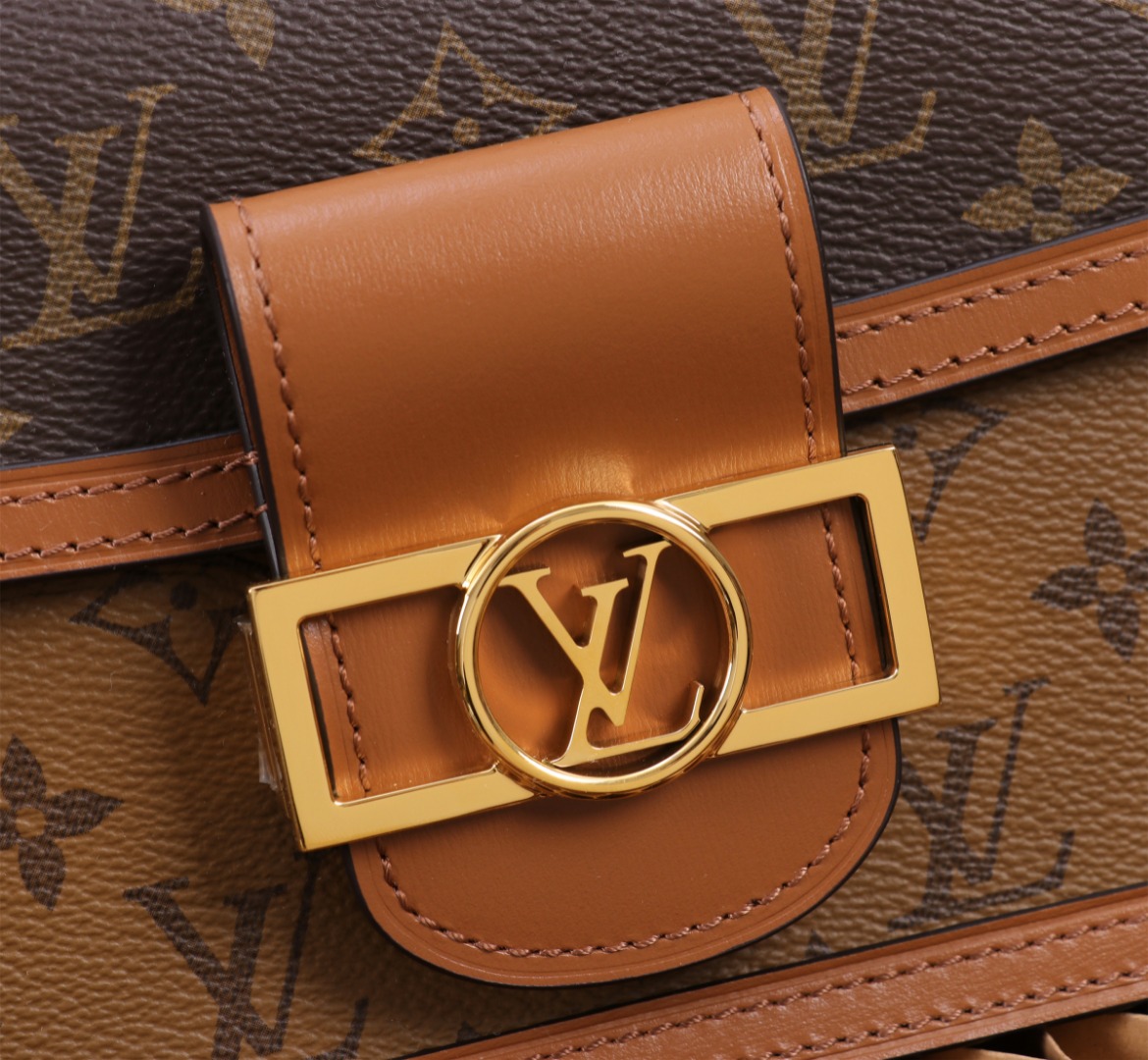 LV M45959 Mini Dauphine Bag | Monogram and Reverse Canvas - 图片 6